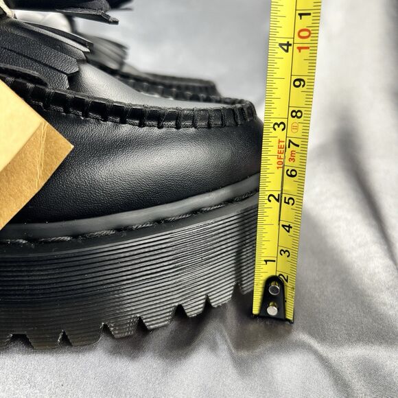 Dr. Martens V Adrian Quad Mono Shoes Black Platform W 7 / M 6 EU 38 Vegan 90s - Picture 5 of 16